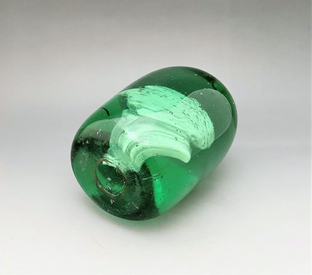 An unusual Victorian glass dump with sulphide Cameo View V
