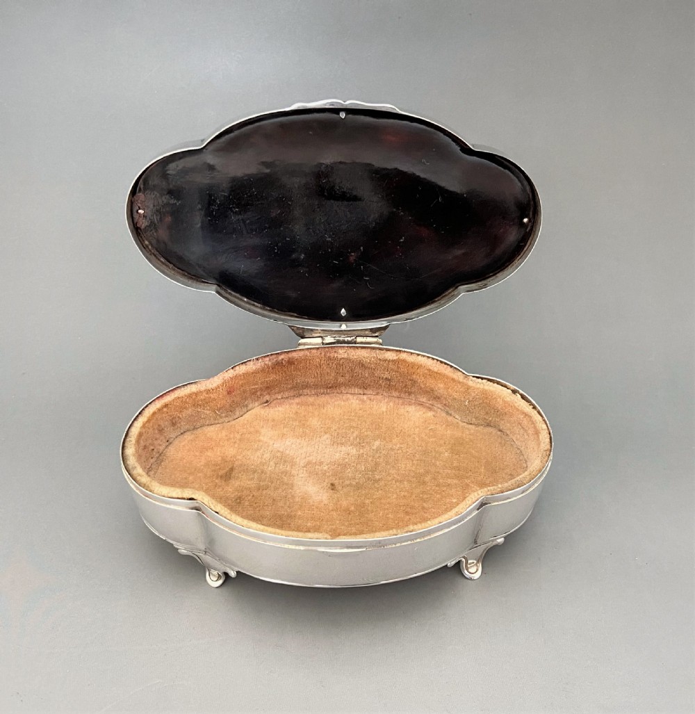 A gorgeous silver & tortoiseshell trinket box View V