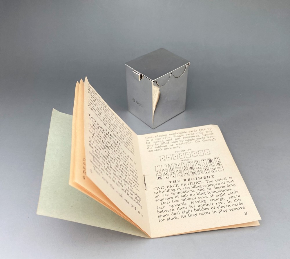 A superb Victorian small silver double playing card box View X