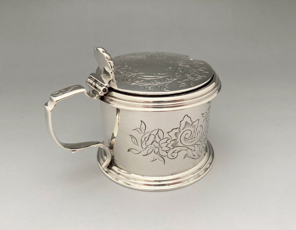 An Early Victorian Silver Mustard Pot & Spoon View VI