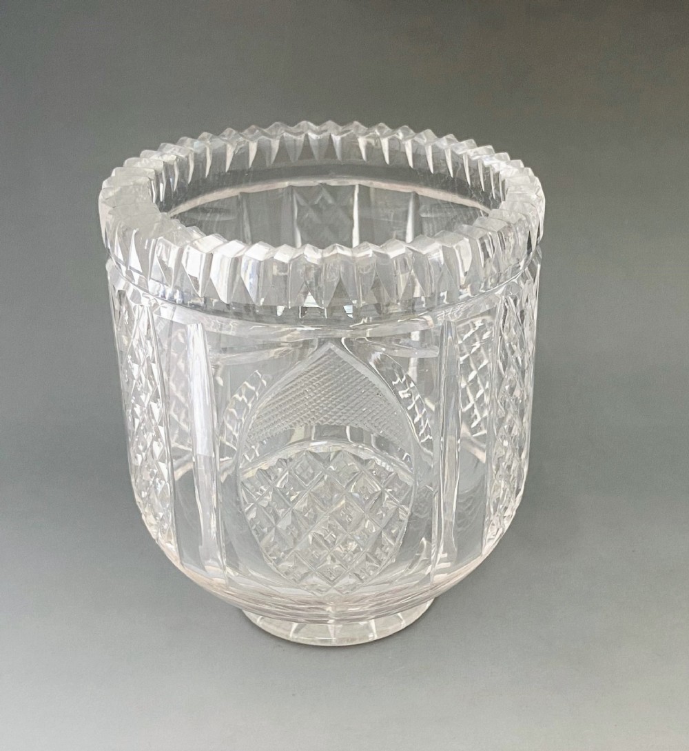 A gorgeous Georgian cut glass tea caddy bowl