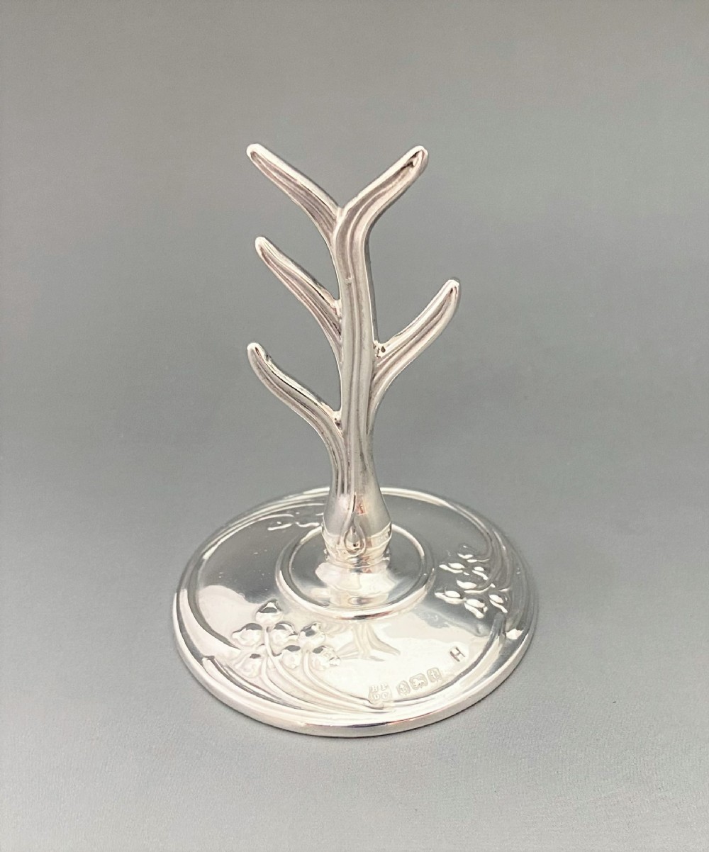 A lovely Art Nouveau silver ring tree