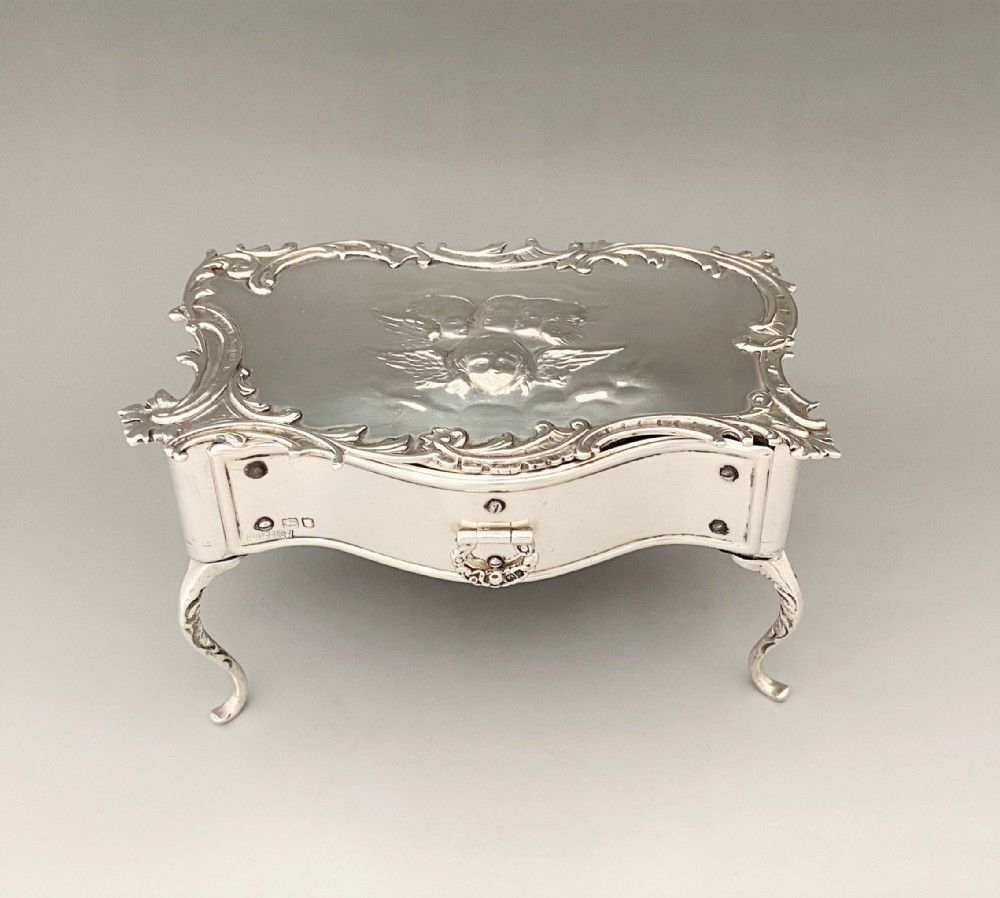 A fabulous William Comyns Reynolds Angles silver trinket box