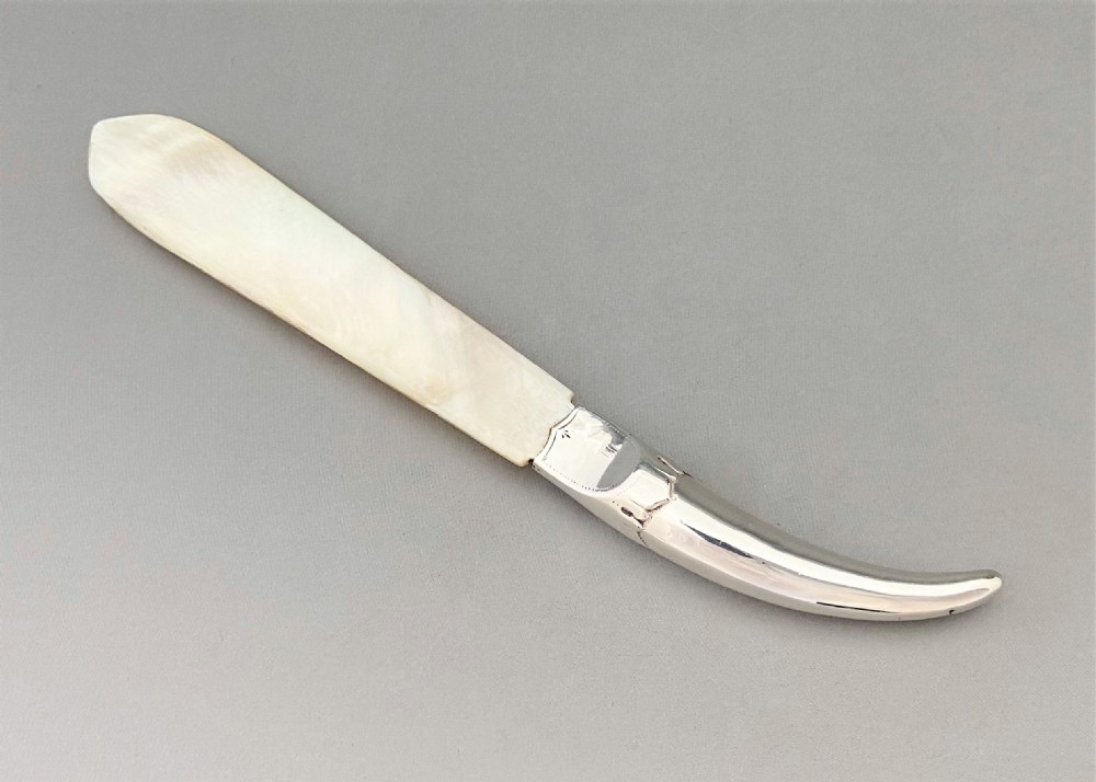 A Charming Victorian Silver & Mother-of-pearl Letter Opener View V
