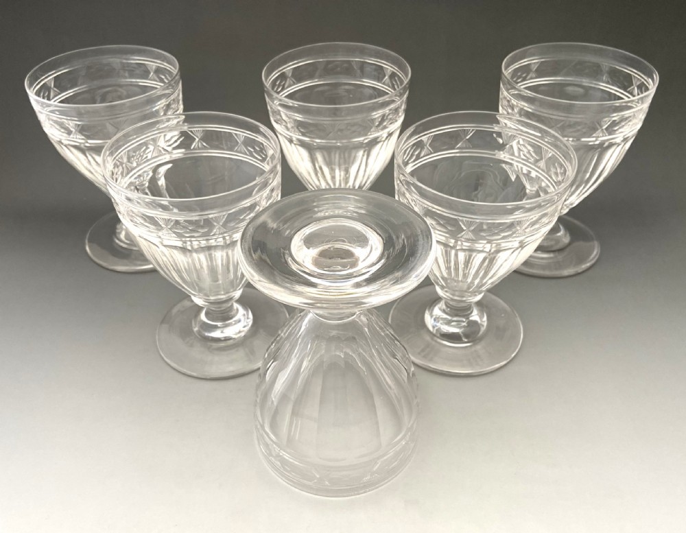 A Superb Set Of 6 Victorian Cut Glass Rummers View V