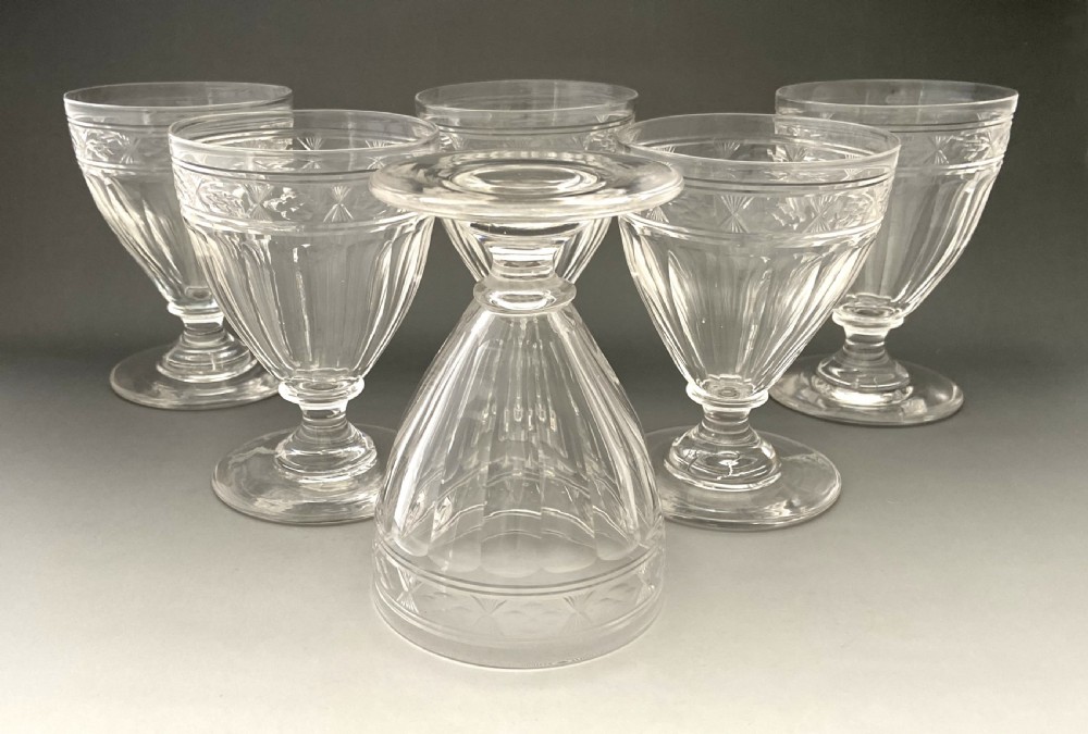 A Superb Set Of 6 Victorian Cut Glass Rummers View VI