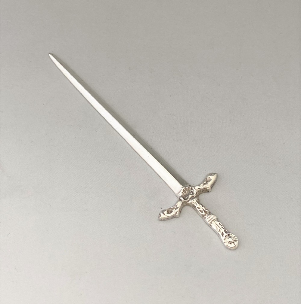 A Scottish Silver Novelty Letter Opener/bookmark