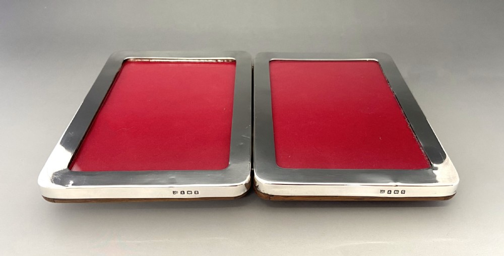 An elegant matching pair of silver photo frames View VI