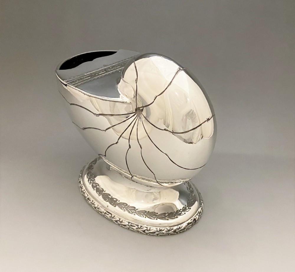 A lovely Victorian silver plated 'Nautilus' spoon warmer View III