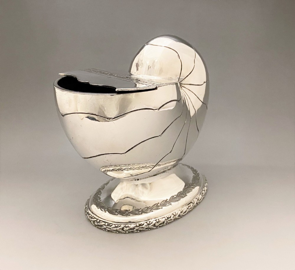 A lovely Victorian silver plated 'Nautilus' spoon warmer View VI