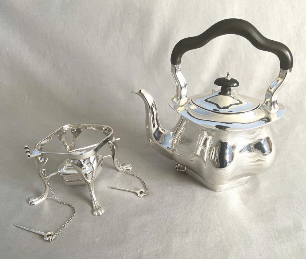 A Splendid 5 piece Edwardian silver tea set View V