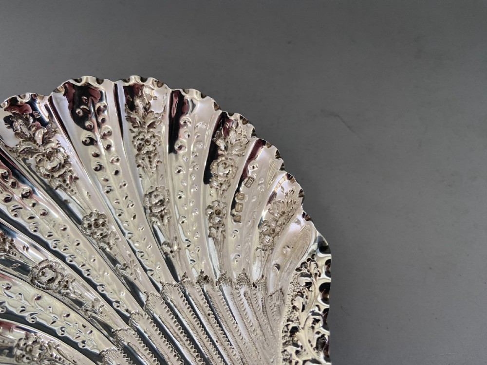 A gorgeous pair of Victorian silver butter shells View VIII