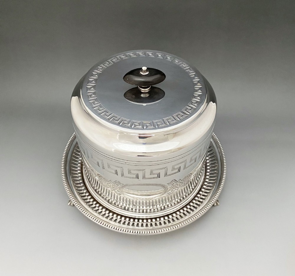 A fabulous Victorian silver plated biscuit box/ barrel View II
