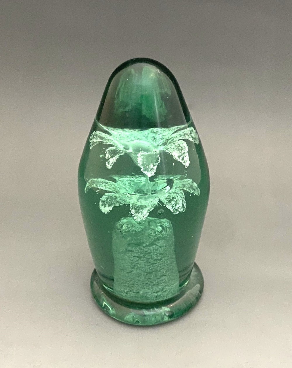 An unusual Victorian glass dump or paperweight
