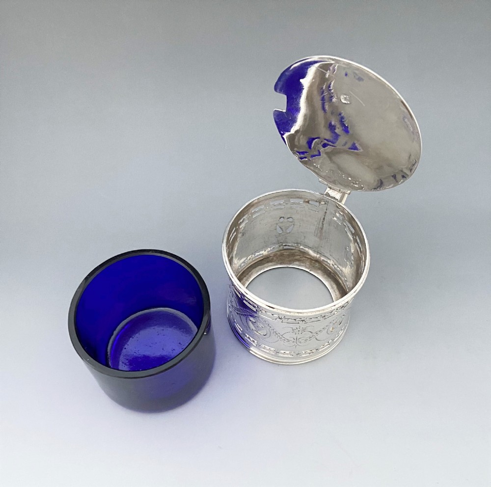 A fabulous 18th Century silver mustard pot & spoon View VII