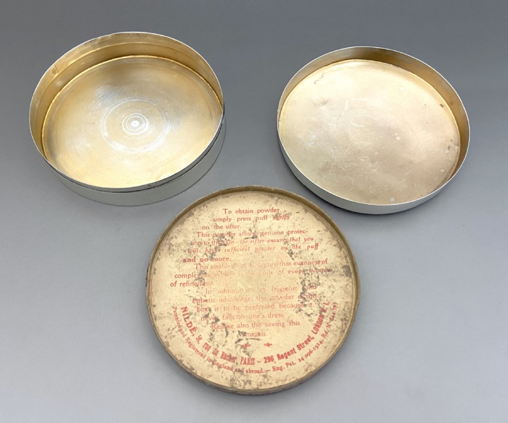 A wonderful large Chester silver powder box View VIII