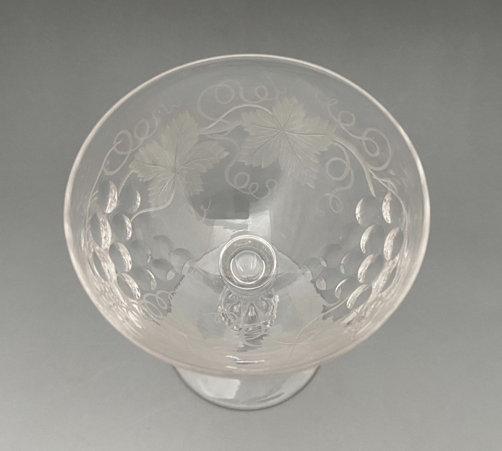 A delightful pair of Victorian cut glass champagne coupes View VII