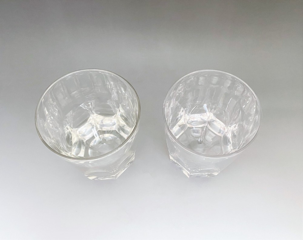 A handsome pair large cut glass Victorian Whisky tumblers View II
