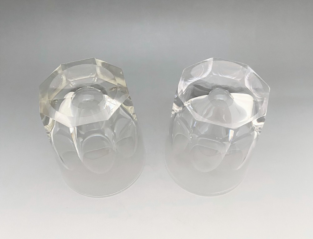 A handsome pair large cut glass Victorian Whisky tumblers View III