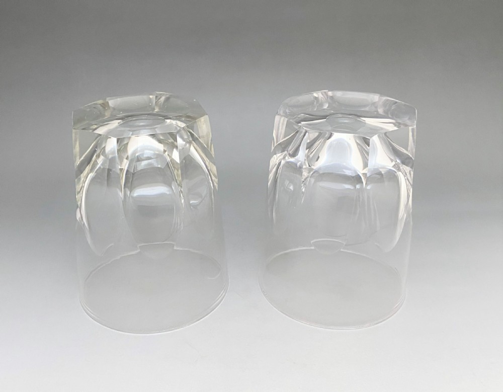 A handsome pair large cut glass Victorian Whisky tumblers View V