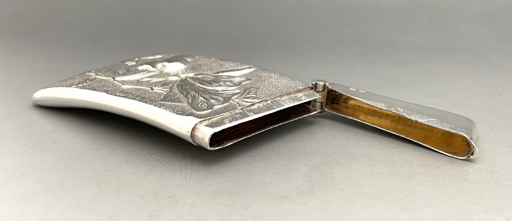 A fabulous Edwardian naturalistic silver card case from the Chester assay Office View VI