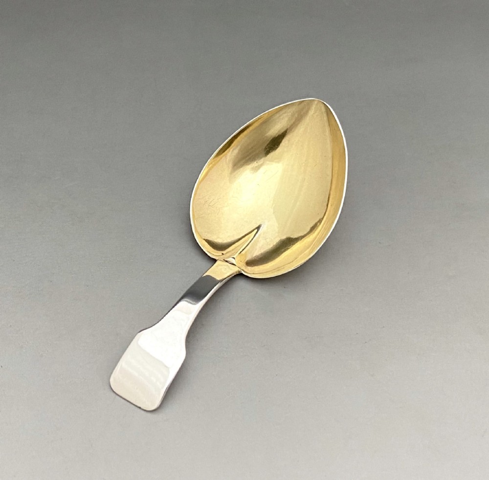 A gorgeous Georgian silver caddy spoon