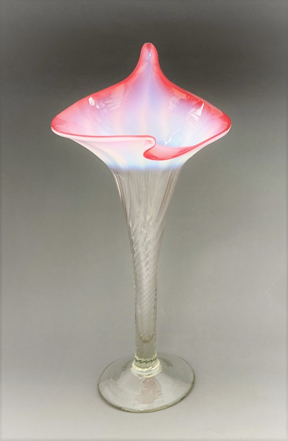 An unusual Victorian Jack in the Pulpit glass vase