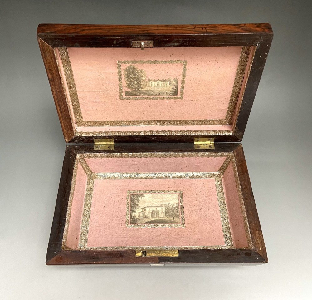  A lovely William IV Rosewood & mother-of-pearl inlaid box View VI