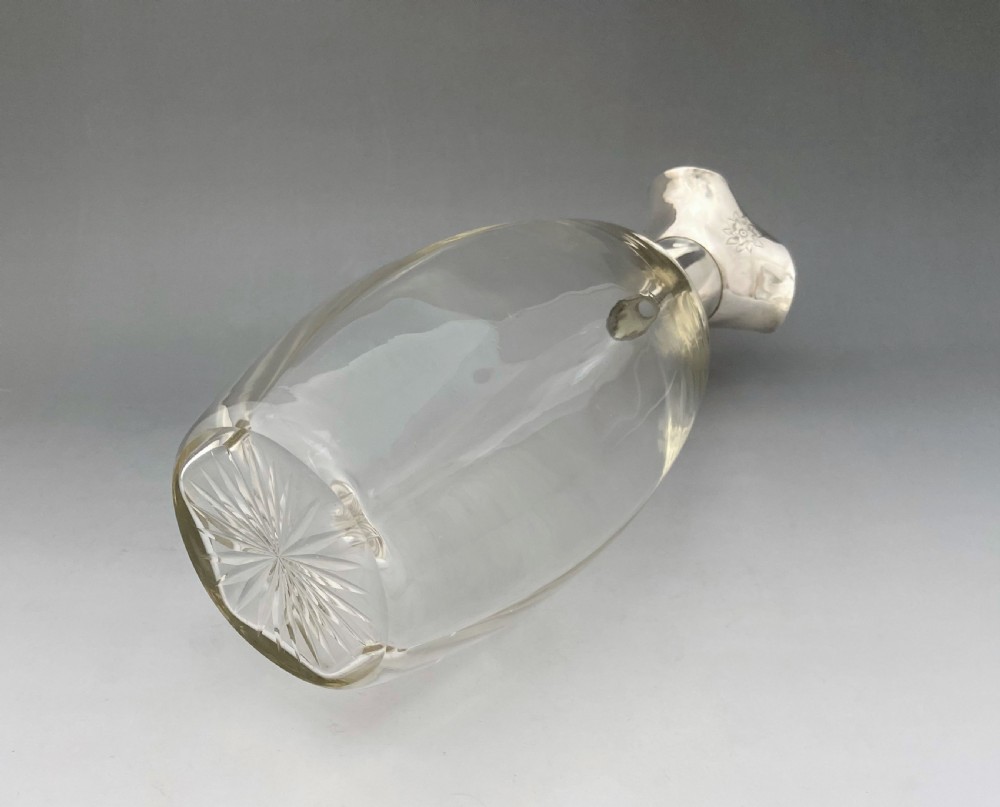 A lovely Edwardian silver mounted decanter View V