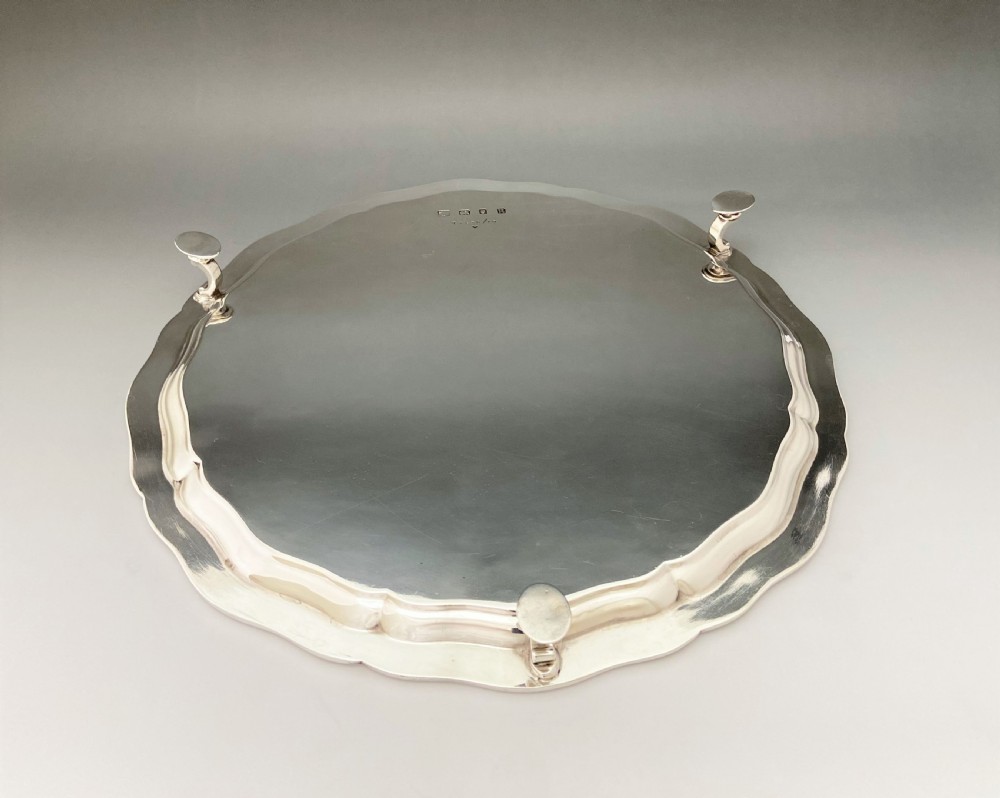A stylish George V silver salver View V