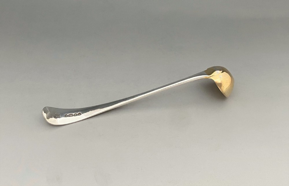 A fine Victorian silver long handled condiment ladle View II