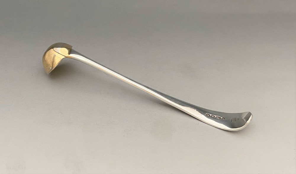 A fine Victorian silver long handled condiment ladle View III