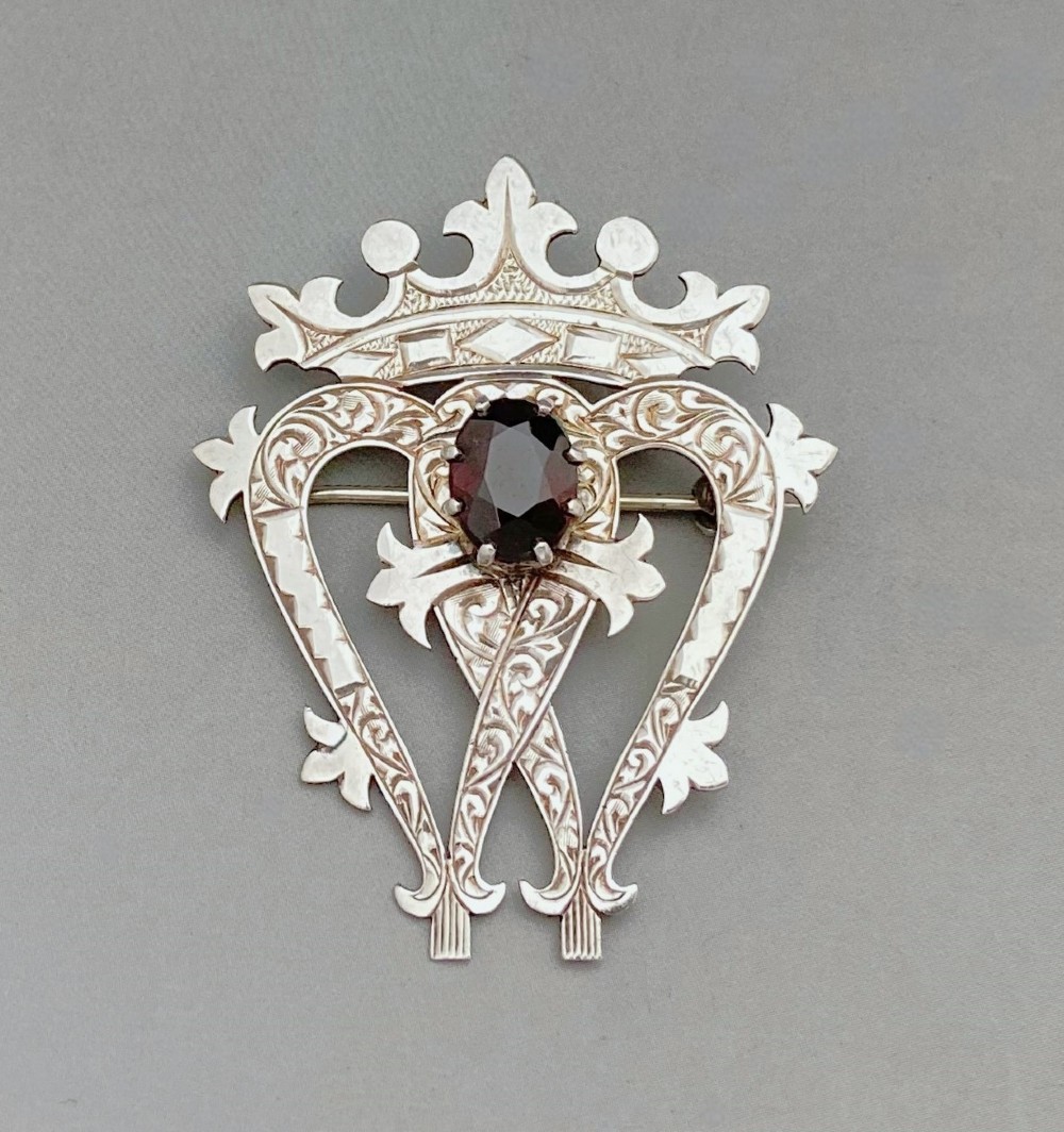 A Scottish silver 'Luckenbooth' brooch