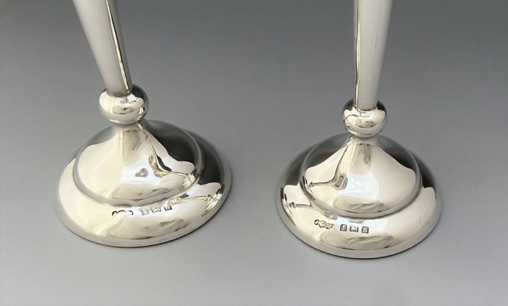 A Fine Pair Of George V Silver Stem Vases View VI