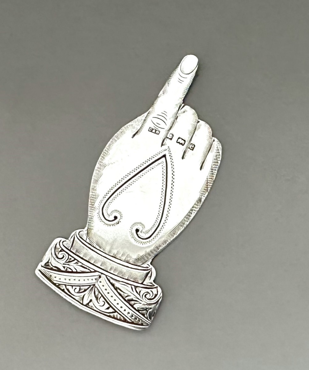 A superb Edwardian silver novelty bookmark 