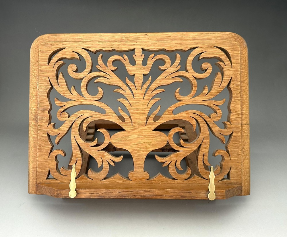 An excellent Victorian golden oak reading stand View II