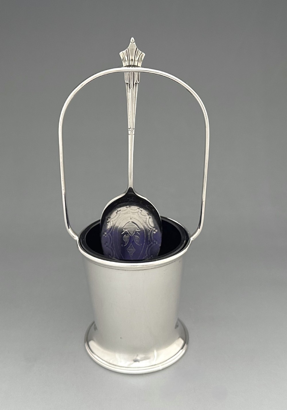An unusual George V silver preserve pot