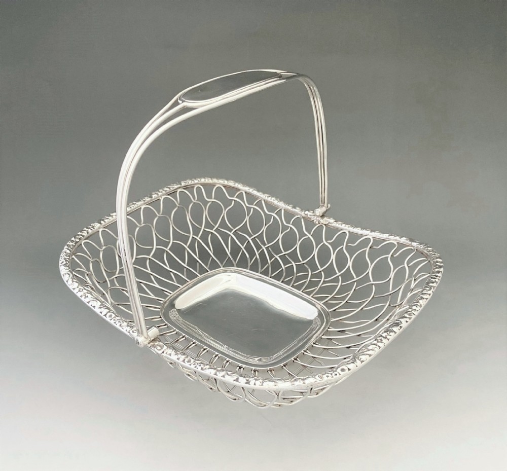 An excellent Georgian Old Sheffield Plate wirework basket