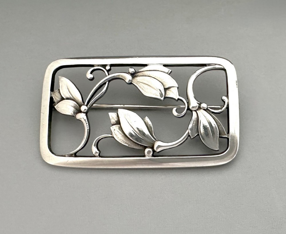A gorgeous silver brooch by Georg Jensen