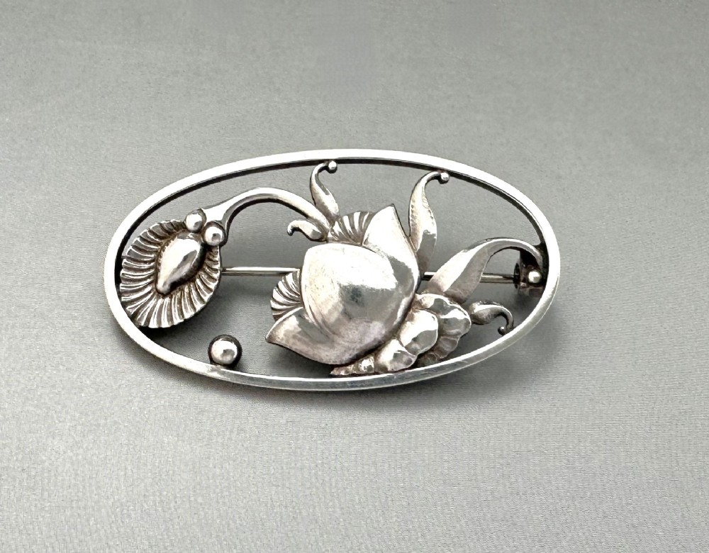 A gorgeous silver Georg Jensen brooch