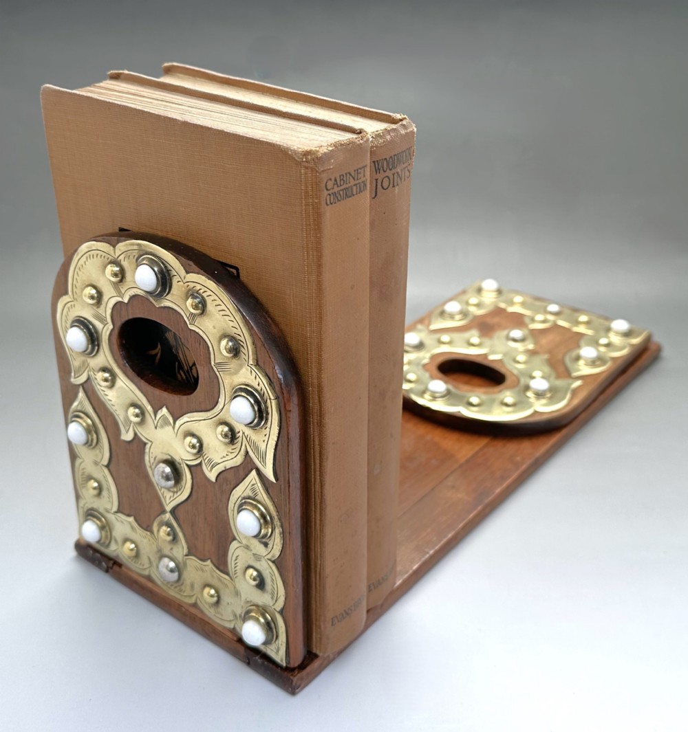 An excellent mid Victorian Walnut & Brass Extending Book Slide