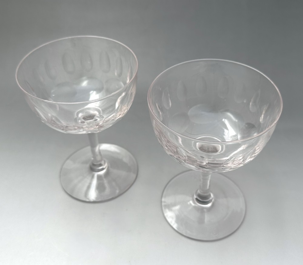 An attractive Pair Of Victorian Cut Glass Champagne Bowls View II
