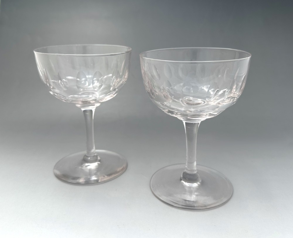 An attractive Pair Of Victorian Cut Glass Champagne Bowls View III