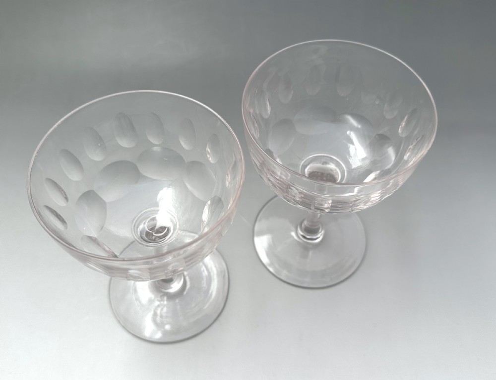 An attractive Pair Of Victorian Cut Glass Champagne Bowls View IV