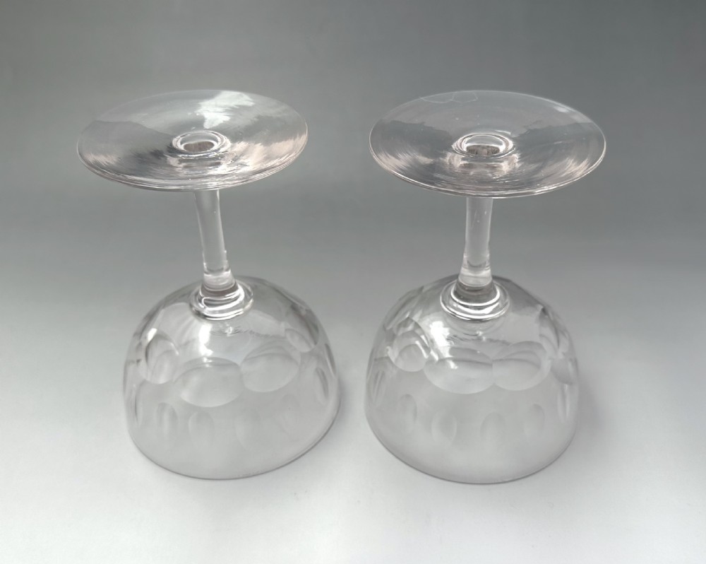 An attractive Pair Of Victorian Cut Glass Champagne Bowls View V