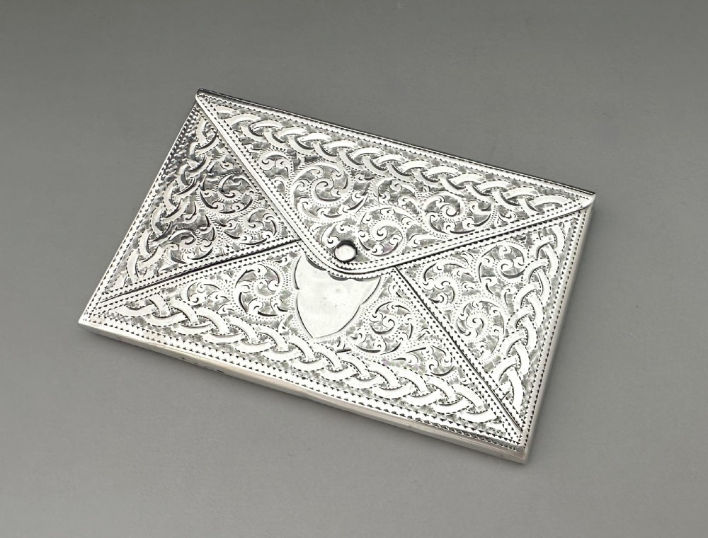 A gorgeous Edwardian novelty silver card case