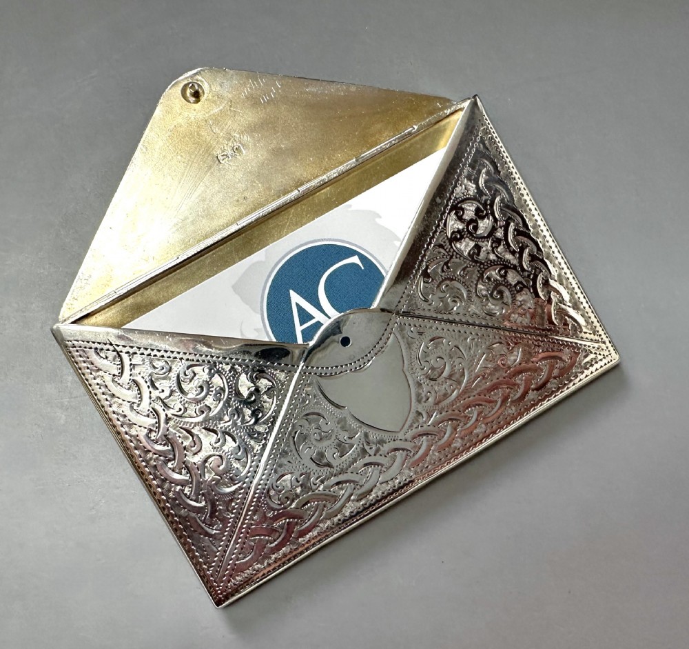 A gorgeous Edwardian novelty silver card case View VIII