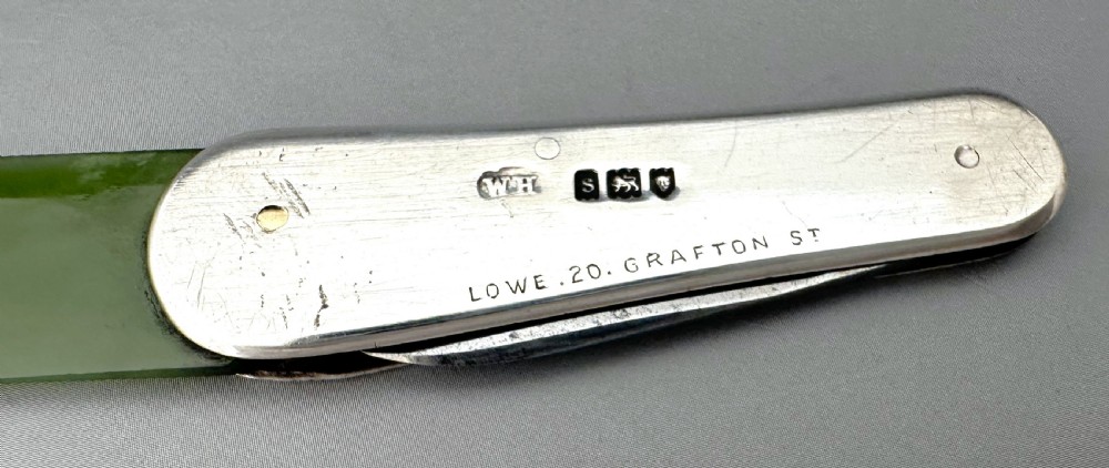 An excellent silver & Jade letter opener View IV