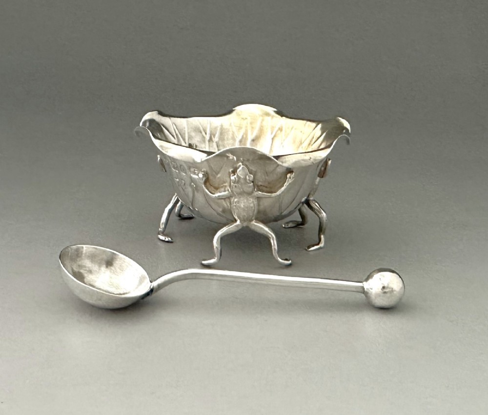 A fabulous Victorian silver naturalistic novelty salt