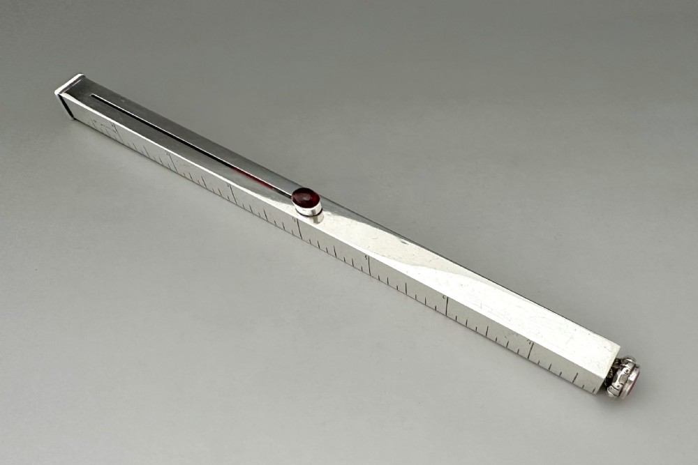 An extremely rare silver ruler with Wax seal & Pencil View II